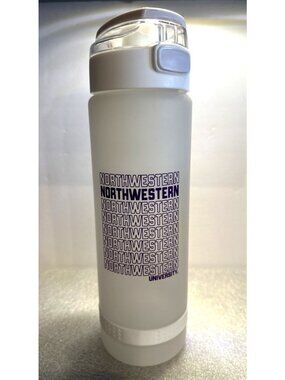 Northwestern University Wildcats 24 oz. Frosted Cold Quencher Bottle by MYBEVI